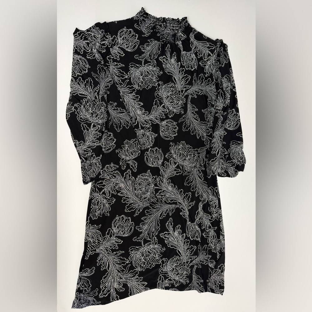 Tommy Hilfiger Black Dress with White Floral Print
